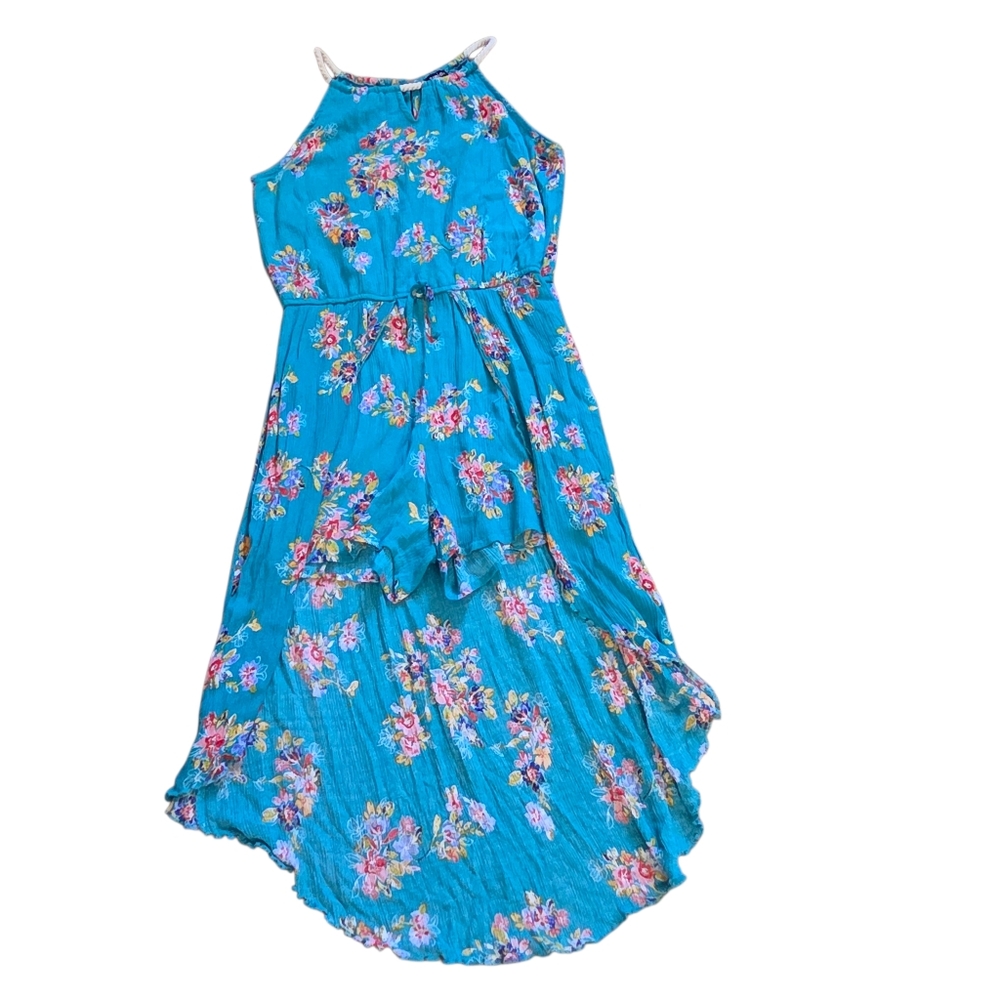 Zunie Floral Teal Kids Dress